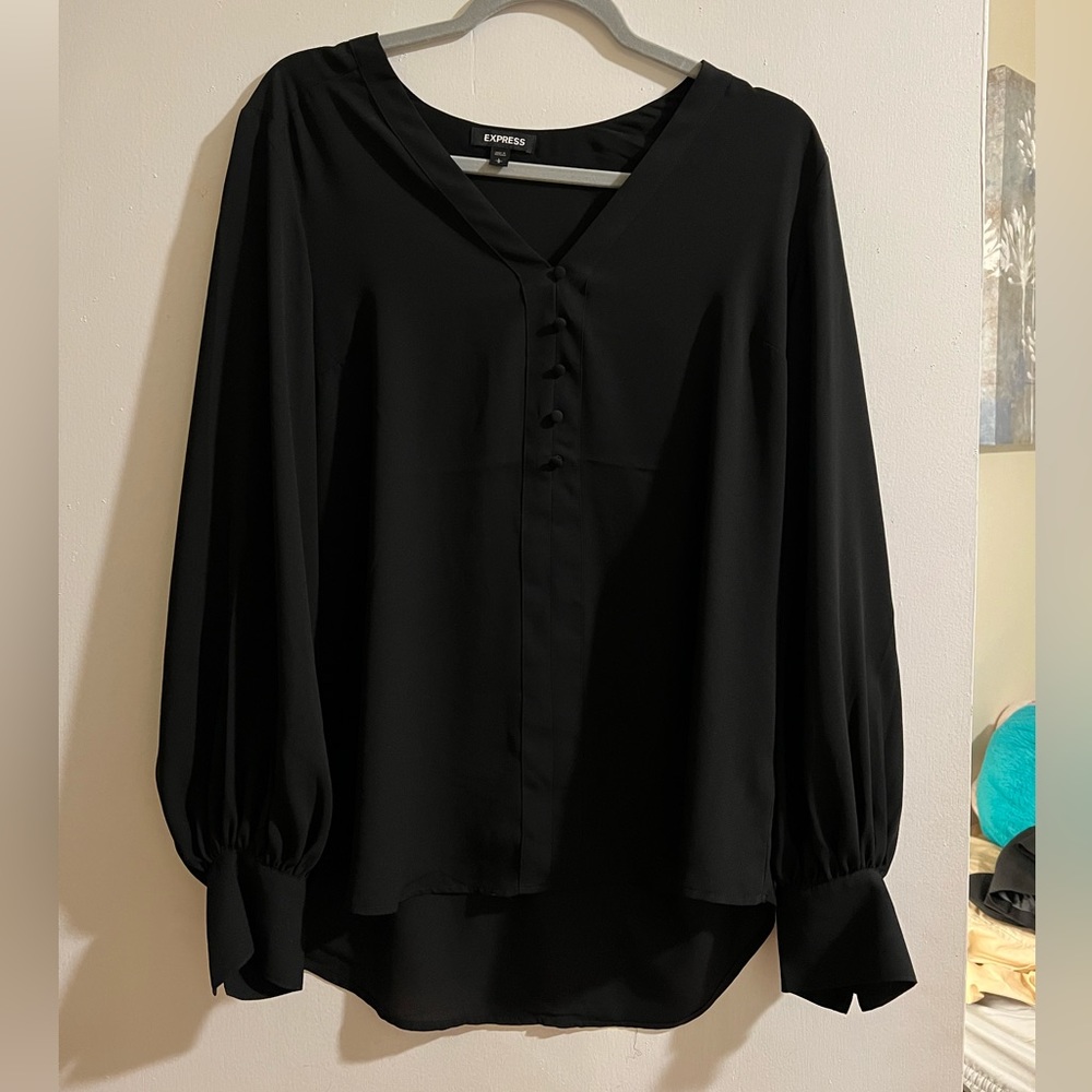 Express Black Long Sleeve Polyester Shell L